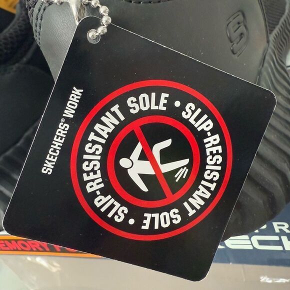 Sketchers Work Cessnock SR Black Shoes Relaxed Fit Memory Foam Men’s Size 9 - Picture 10 of 10